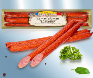 Romanian cracow sausage Carnati afumati Transilvania
