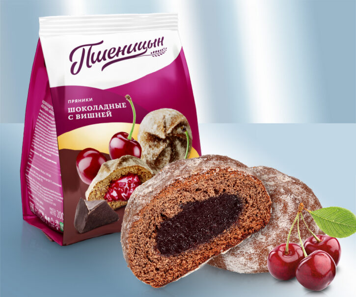 Пряники шоколадные с вишней