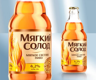 Пиво светлое "Мягкий солод", 450мл.