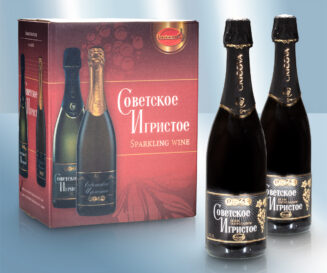 Вино игристое "Советское", белое, полусладкое, 12,5%, 750мл