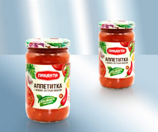 Аппетитка заготовка из томатов с нежно-острым вкусом и чесноком