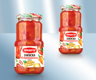 Овощная закуска из моркови, кусочков болгарского перца и лука