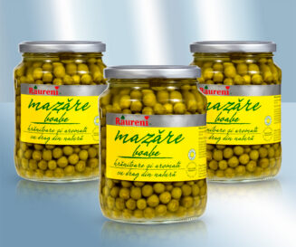Зелёный горошек, консервированный, (чистый вес 415г)