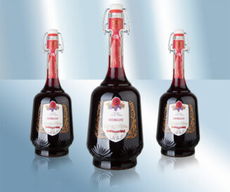 Вино красное „Merlot“, 13%, полусладкое, 1000мл