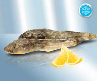 Grondel (gobius niger) gezouten en gedroogd, diepvries. Zonder kop, zonder organen, zonder staart
