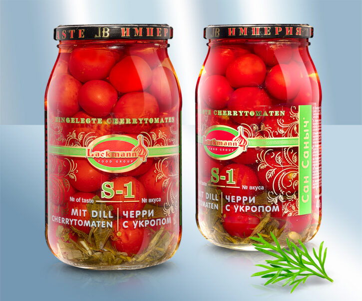 Cherrytomaten C-1, met dille, 880 ml, (nettogewicht 430 g)