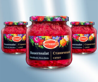 Салат "Станичный" с хрустящей белокочанной капустой и свеклой, с нерафинированным подсолнечным маслом
