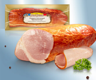 Cooked ham cured, smoked 1 kg.