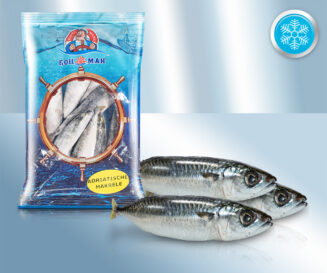 Mackerel with head, with tailfin, ungutted, quick-frozen