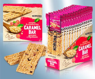Bar with peanuts and lingoberries