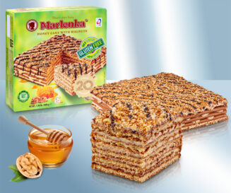 Торт слоеный с карамельной кремовой начинкой, Gluten-FREE