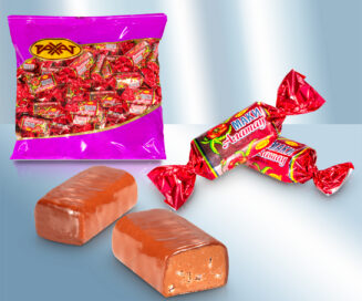 Konfect met amandelen in cacaoglazuur