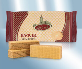 Wafels met De smaak van crème brûlée