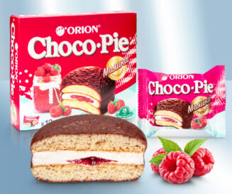 Бисквит "Choco Pie", с малиновой начинкой