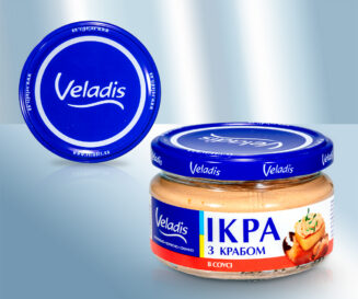 Capelin roe in salad cream with brown crab meat
