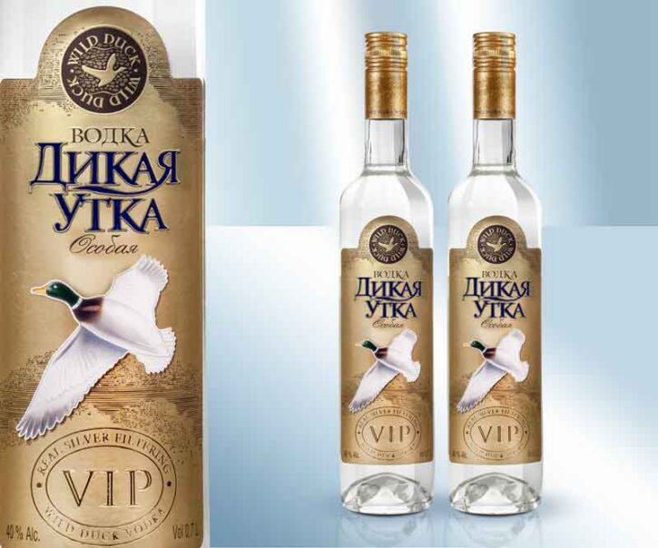 Водка особая Дикая утка VIP 40% 700мл