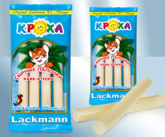Semi-hard cheese sticks 40% fat in dry matter