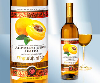 Вино абрикосовое, полусладкое, 12,5%, 750мл