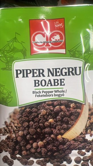 PIPER NEGRU BOABE (whole black pepper) “CIO COMPANIA INDIILOR ORIENTALE” 15 g.