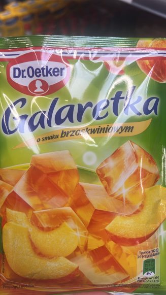 Желе Galaretka со вкусом персика «Dr.Oetker».
