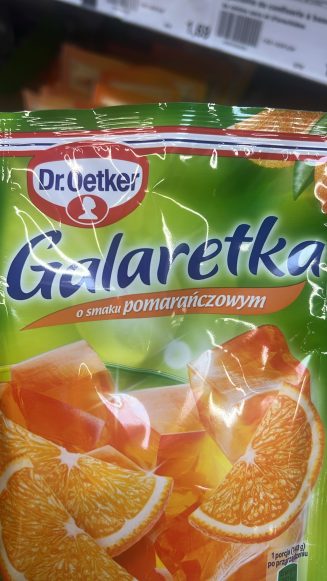Желе Galaretka со вкусом апельсина «Dr.Oetker».