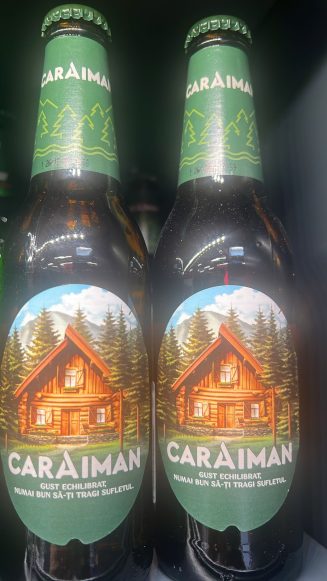 Пиво Caraiman светлое фильтрованное, сбалансированный вкус, бутылка 0.5 л.