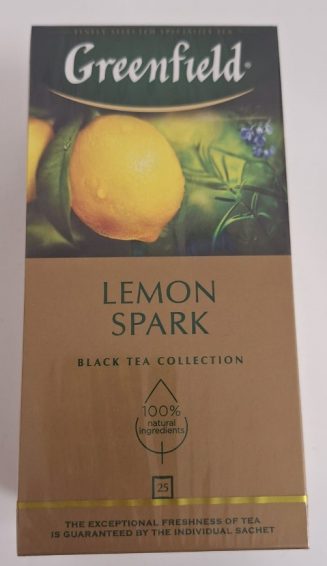 Черный чай Greenfield Lemon Spark с лимоном 25 пакетиков