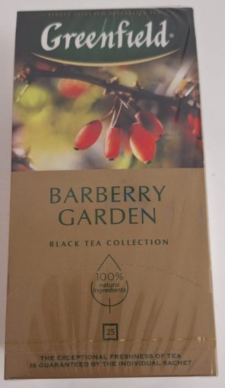 Черный чай Greenfield Barberry Garden с барбарисом 25 пакетиков