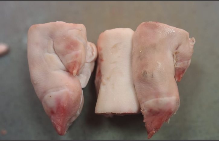 Pig hooves