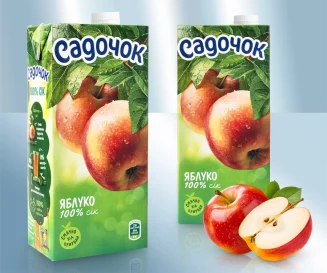 Сок яблочный, 950 мл. Садочёк