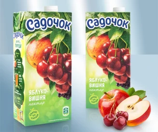 Нектар вишнево-яблочный, 950 мл. Садочёк
