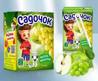 Нектар виноградно-яблочный, 200 мл. Садочёк