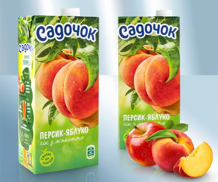 Нектар персиково-яблочный, 950 мл .Садочёк