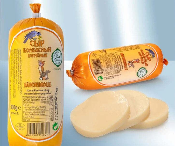 Сыр колбасный, копченый, 45% жирн. 300 гр.