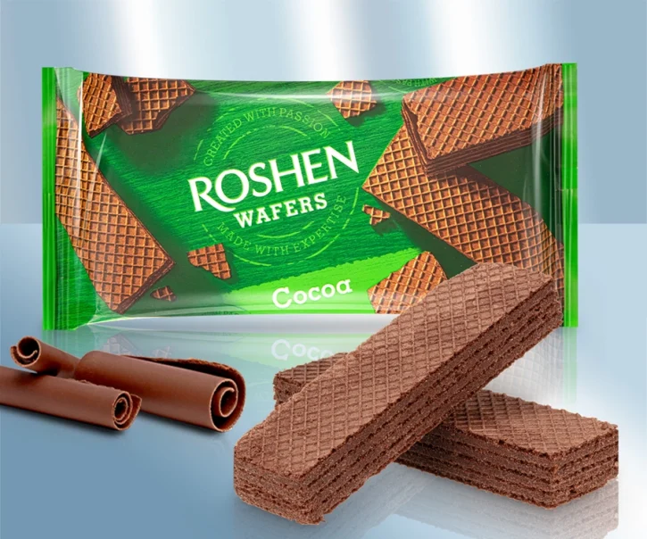 Вафли с шоколадным вкусом 216 гр. Roshen