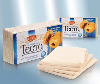 Puff pastry yeast portioned, frozen 800 gr. Traditions of taste