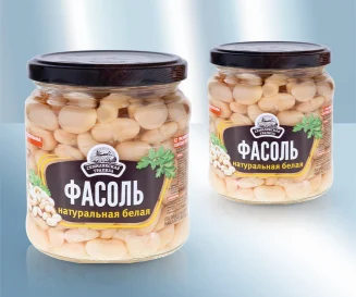 Фасоль белая, консервированная 470 гр. Семилужская трапеза