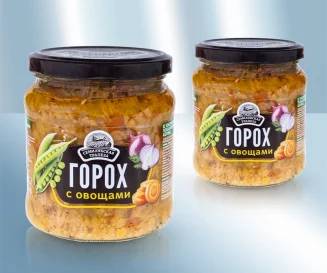 Закуска овощная "Горох с овощами" 470 гр. Семилужская трапеза