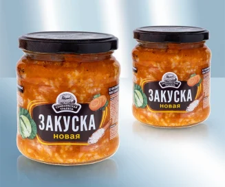 Закуска "закуска новая" из риса и белокочанной капусты 460 гр. Семилужская трапеза