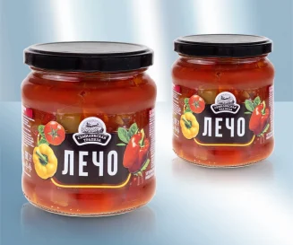 Овощная закуска "Лечо" с перцем в томатном соусе 460 гр. Семилужская трапеза
