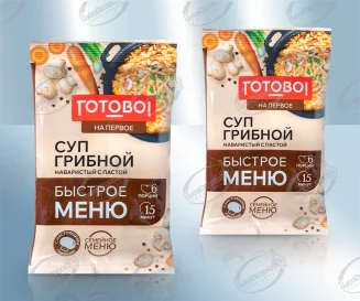 Суп грибной наваристый с пастой 150 гр. Готово